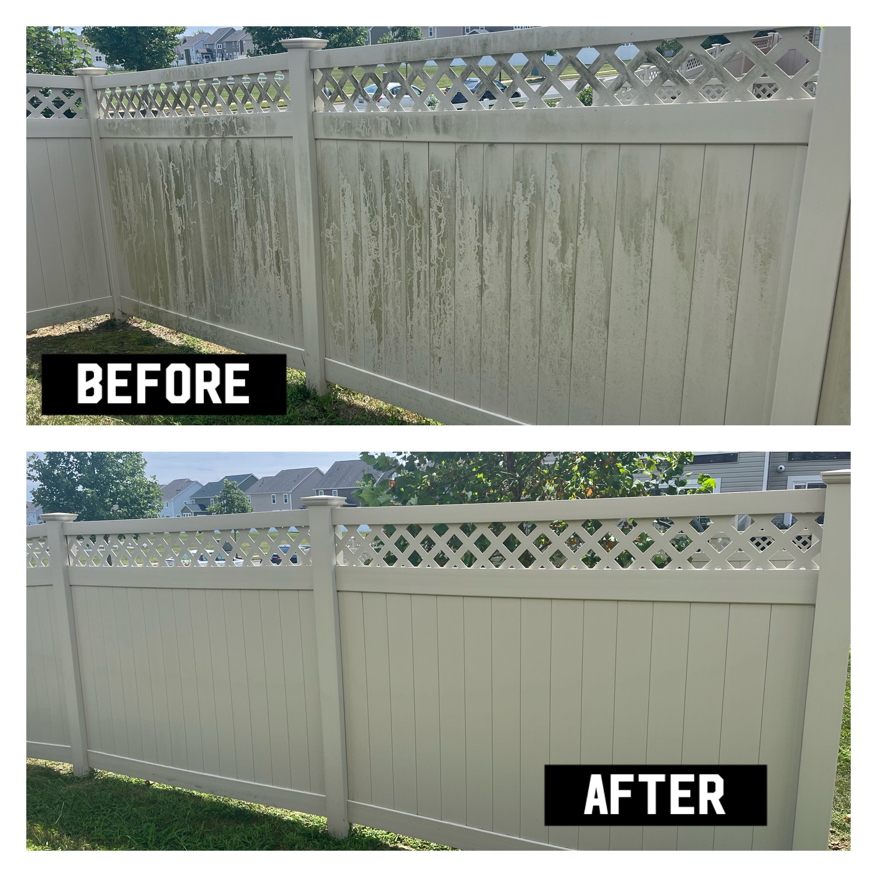 Pressure washing project: patio and outdoor living space